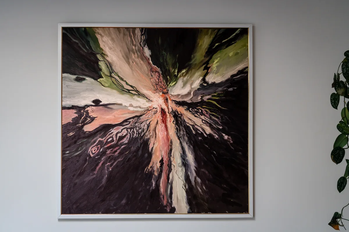Schilderij in de praktijkruimte